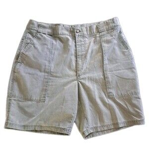 Bugle Boy Men’s Shorts 38W 8" Inseam Green Safari Deep Pocket Outdoor Hiking Vtg